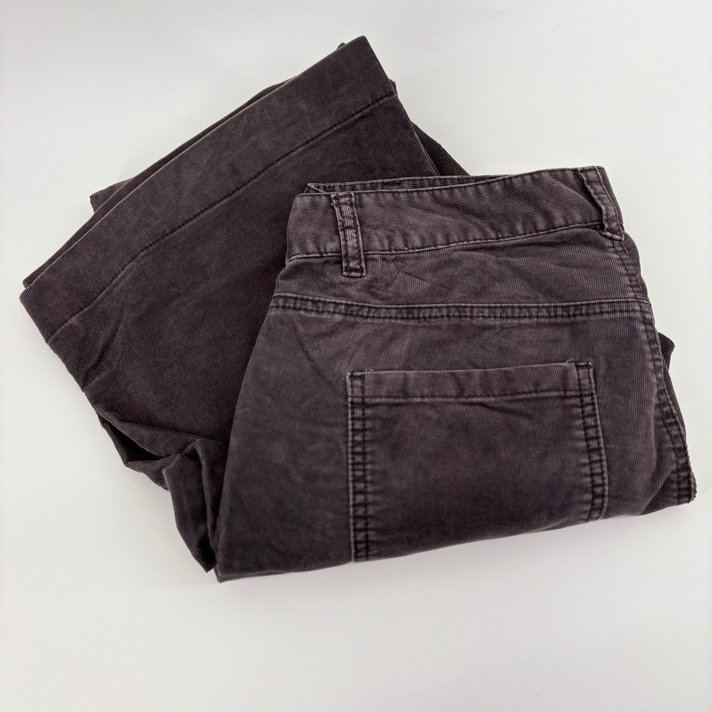 Ann Taylor LOFT Modern Flare‎ Corduroy Pants Gunmetal Gray Size 4 Mid Rise
